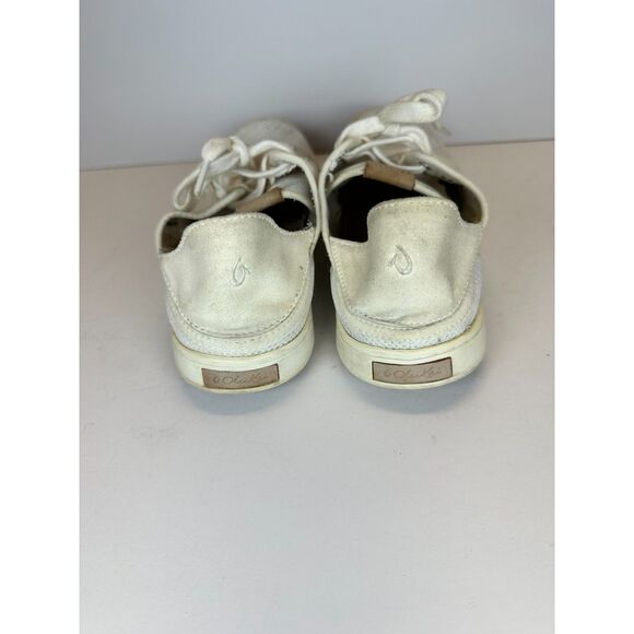 Olukai Women's 20379-4R4R Size 8.5 White Pehuea Li Sneakers Shoes Lace Up EUC - Picture 4 of 10